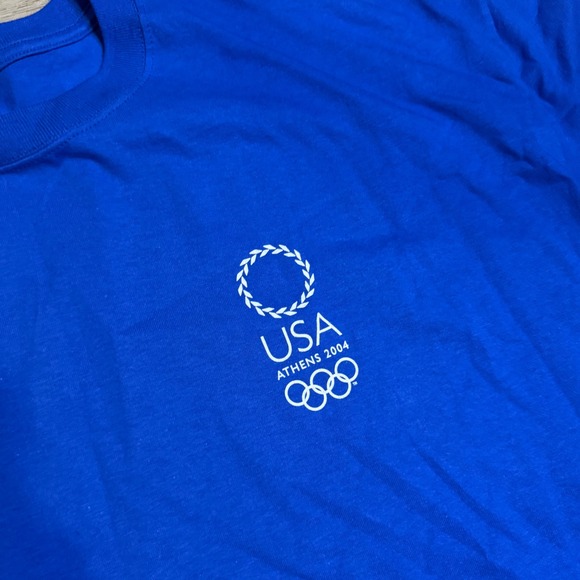 USA Athens 2004 Olympics T Shirt Royal Blue Back to Birthplace Graphic 2X - Picture 5 of 5
